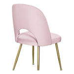 Logan Velvet Upholstered Dining Chair in Pink