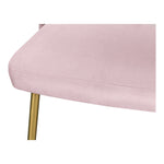 Logan Velvet Upholstered Dining Chair in Pink