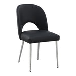 Logan Vegan Leather Upholstered Dining Chair in Black