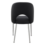 Logan Vegan Leather Upholstered Dining Chair in Black