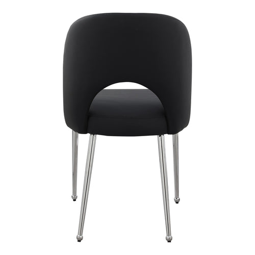 Logan Vegan Leather Upholstered Dining Chair in Black
