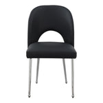 Logan Vegan Leather Upholstered Dining Chair in Black