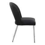 Logan Vegan Leather Upholstered Dining Chair in Black