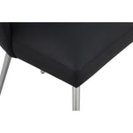 Logan Vegan Leather Upholstered Dining Chair in Black