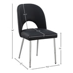 Logan Vegan Leather Upholstered Dining Chair in Black