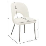 Logan Vegan Leather Upholstered Dining Chair in Cream
