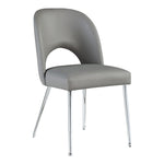 Logan Vegan Leather Upholstered Dining Chair in Grey