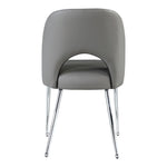 Logan Vegan Leather Upholstered Dining Chair in Grey