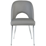 Logan Vegan Leather Upholstered Dining Chair in Grey