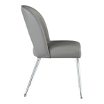 Logan Vegan Leather Upholstered Dining Chair in Grey