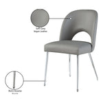 Logan Vegan Leather Upholstered Dining Chair in Grey