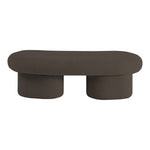 Luka Boucle Fabric Upholstered Bench in Brown