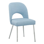 Logan Vegan Leather Upholstered Dining Chair in Light Blue