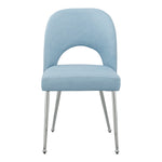 Logan Vegan Leather Upholstered Dining Chair in Light Blue