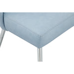 Logan Vegan Leather Upholstered Dining Chair in Light Blue