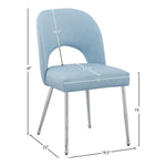 Logan Vegan Leather Upholstered Dining Chair in Light Blue
