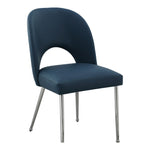 Logan Vegan Leather Upholstered Dining Chair in Navy