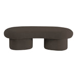 Luka Boucle Fabric Upholstered Bench in Brown