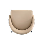 Gracie Vegan Leather Metal Dining Chair in Tan and Black