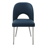 Logan Vegan Leather Upholstered Dining Chair in Navy