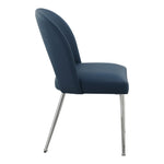 Logan Vegan Leather Upholstered Dining Chair in Navy