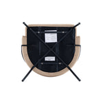 Gracie Vegan Leather Metal Dining Chair in Tan and Black
