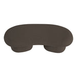 Luka Boucle Fabric Upholstered Bench in Brown