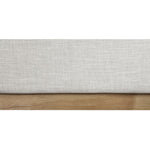 Logan Linen Textured Fabric Upholstered King Bed in Cream