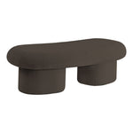 Luka Boucle Fabric Upholstered Bench in Brown