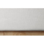 Logan Linen Textured Fabric Upholstered Queen Bed in Cream