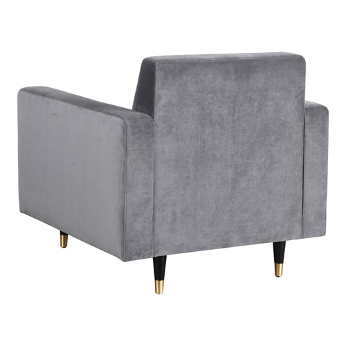 Lola Velvet Upholstered Chair in Grey