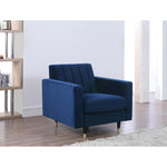 Lola Velvet Upholstered Chair in Navy