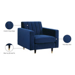 Lola Velvet Upholstered Chair in Navy