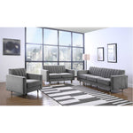 Lola 85" Velvet Upholstered Sofa in Grey