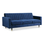 Lola 85" Velvet Upholstered Sofa in Navy