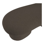 Luka Boucle Fabric Upholstered Bench in Brown