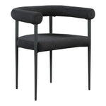 Louie Boucle Fabric Upholstered Dining Chair in Black