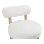 Ambre Vegan Shearling Fabric Upholstered Accent Chair in Cream