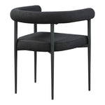 Louie Boucle Fabric Upholstered Dining Chair in Black