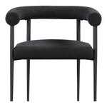 Louie Boucle Fabric Upholstered Dining Chair in Black