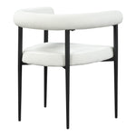 Louie Boucle Fabric Upholstered Dining Chair in Cream