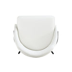 Gracie Vegan Leather Metal Dining Chair in White and Black