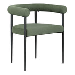 Louie Boucle Fabric Upholstered Dining Chair in Green