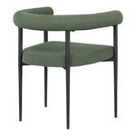 Louie Boucle Fabric Upholstered Dining Chair in Green