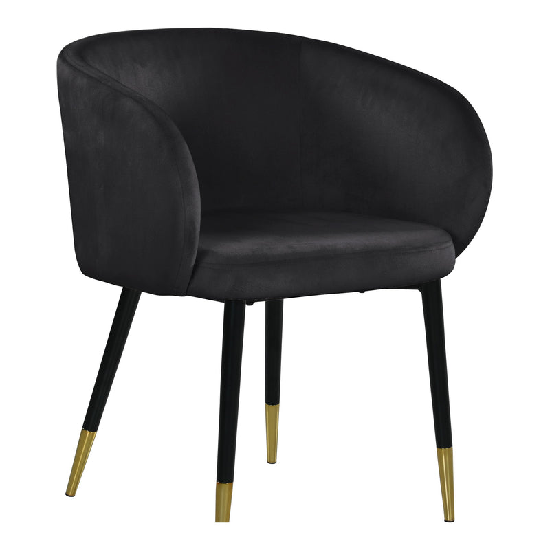 Louise Velvet Upholstered Dining Chair in Black