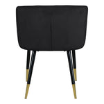 Louise Velvet Upholstered Dining Chair in Black