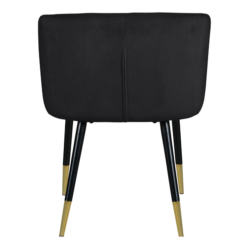 Louise Velvet Upholstered Dining Chair in Black