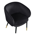 Louise Velvet Upholstered Dining Chair in Black