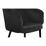 Louise Velvet Upholstered Dining Chair in Black