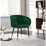 Louise Velvet Upholstered Dining Chair in Green